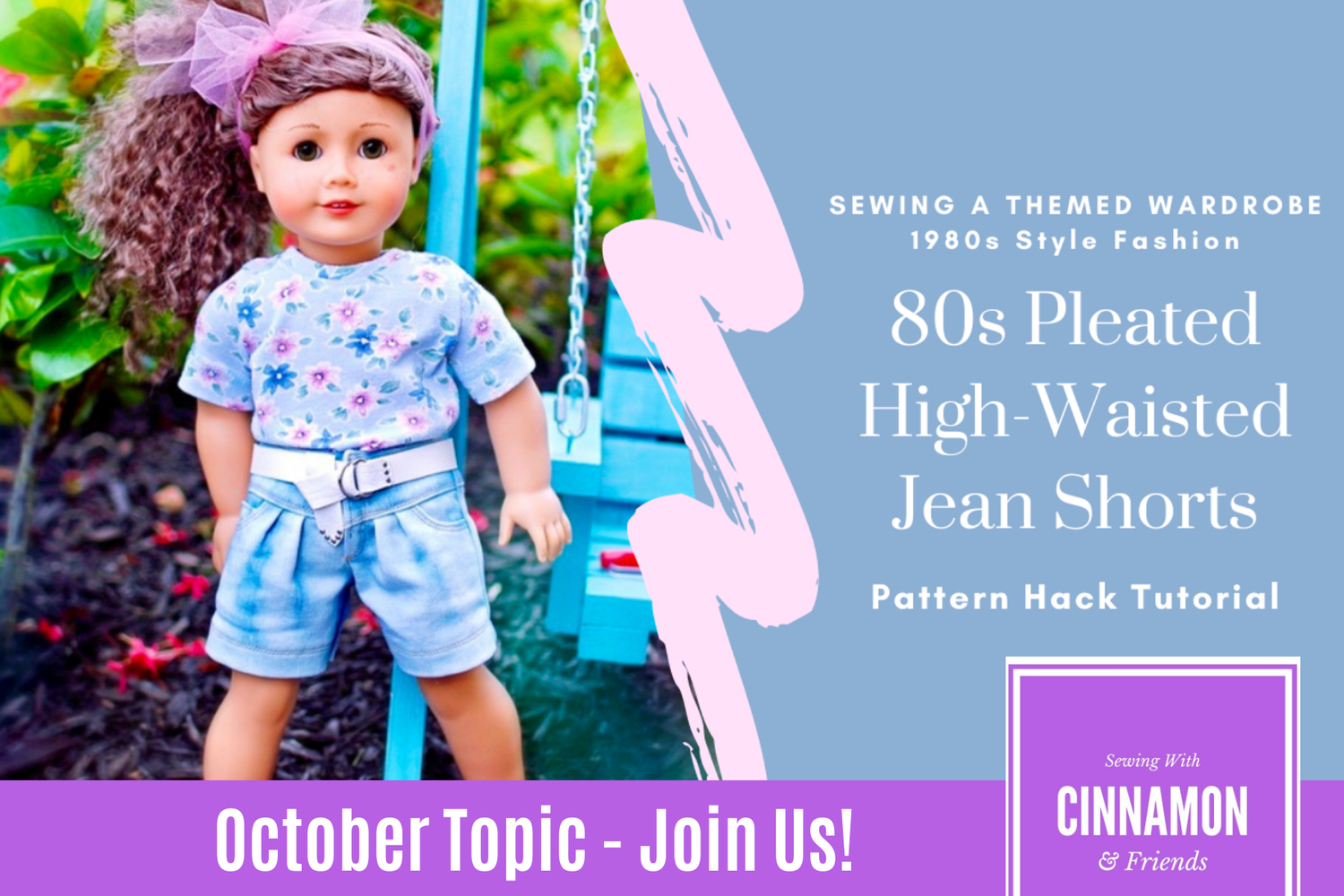 Sewing A Themed Wardrobe: 1980s Style! Topic Overview & Pleated High Waisted Jeans Pattern Hack