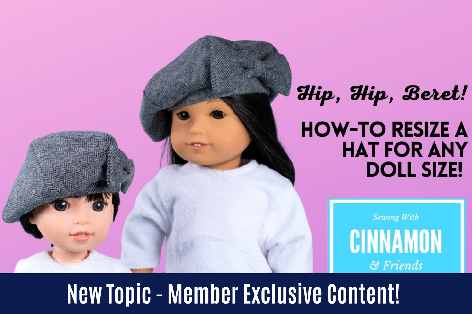 Hip, Hip, Beret! How To Resize A Hat Pattern For Any Doll