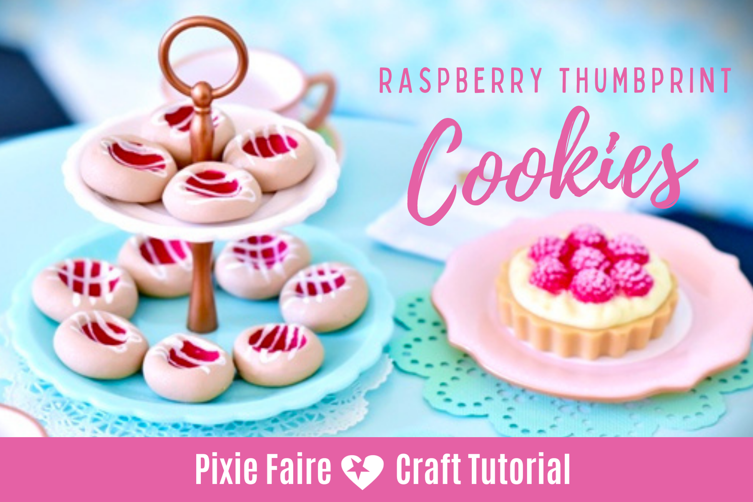 DIY Doll Sized Raspberry Thumbprint Cookies Craft Tutorial