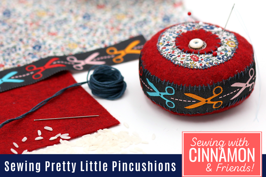 Sewing Pretty Little Pincushions: The Circle Ribbon Puff