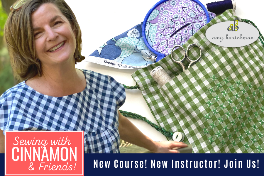 Sewing With Gingham - Sewing The Cross Stitch Double Drawstring Bag