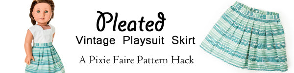 Pleated Vintage Playsuit Skirt Forever 18 Inches Pattern Hack