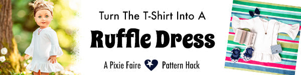 How To Turn The T-Shirt Into A Ruffle Dress - LJ Pattern Hack