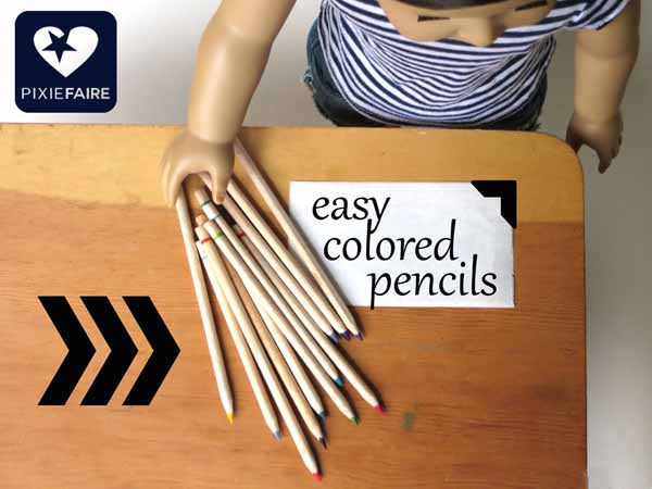 doll-sized colored pencils