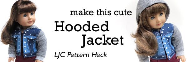 LJC Pattern Hack: Hooded Jean Jacket For Dolls