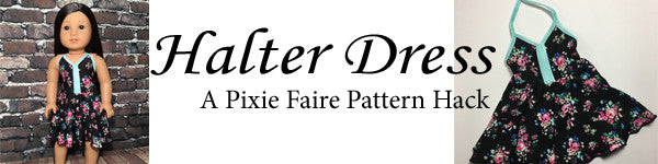 QTπ Doll Clothing Pattern Hack:  Halter Dress