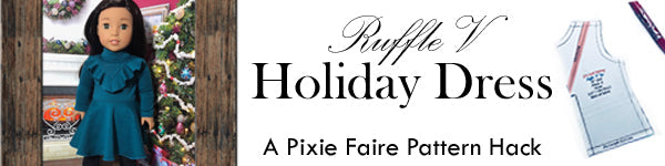 Ruffle V Holiday Dress QTπ Pattern Hack