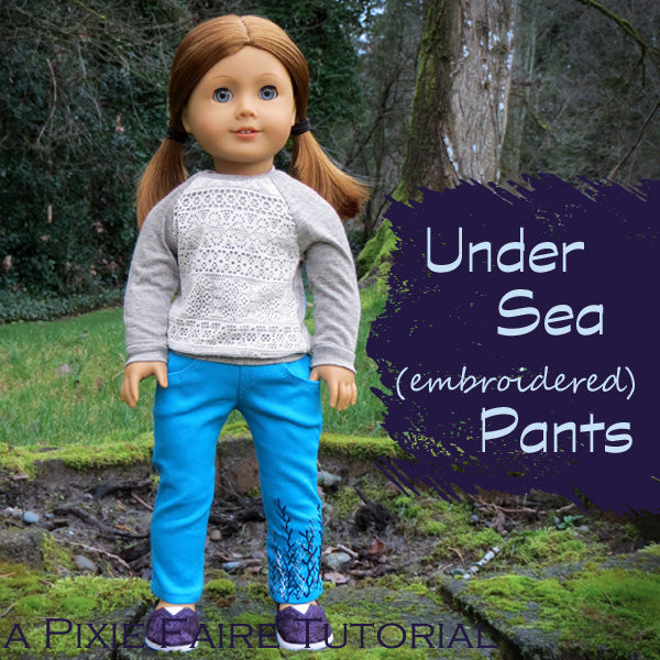 Undersea Embroidered Pants