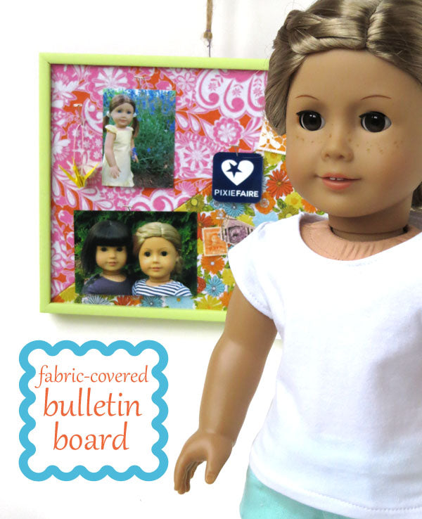 Fabric-covered bulletin board