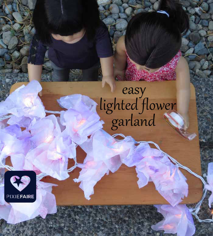 Make a Lighted Flower Garland