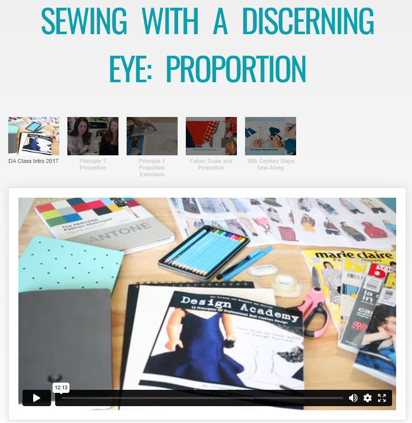 SWC Classes Sewing With A Discerning Eye: Proportion Pixie Faire