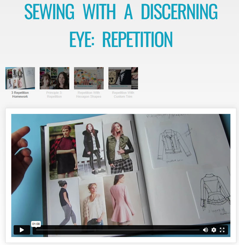 SWC Classes Sewing With A Discerning Eye: Repetition Pixie Faire