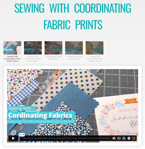 SWC Classes Sewing With Coordinating Print Fabrics Master Class Video Course Pixie Faire