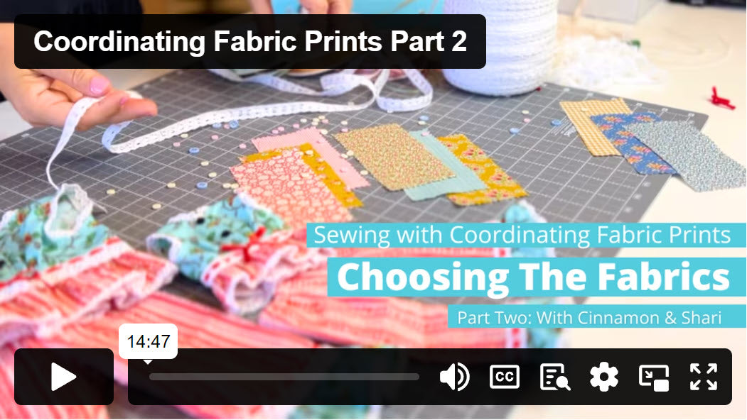 SWC Classes Sewing With Coordinating Print Fabrics Master Class Video Course Pixie Faire