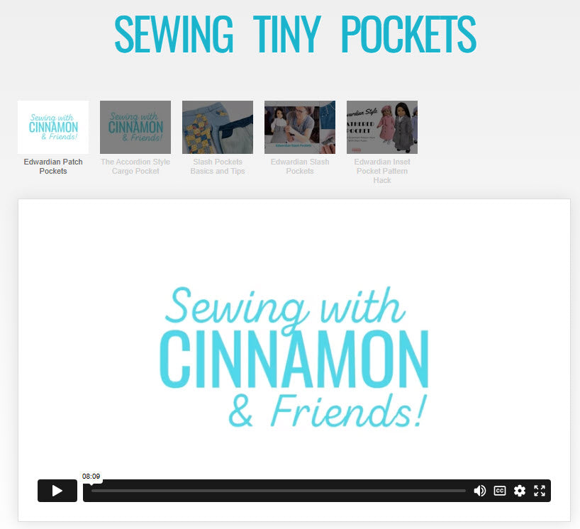 SWC Classes Sewing Tiny Pockets Master Class Video Course Pixie Faire