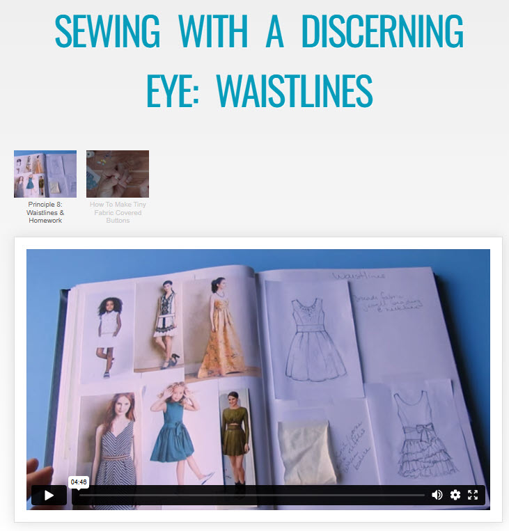 SWC Classes Sewing With A Discerning Eye: Waistlines Pixie Faire
