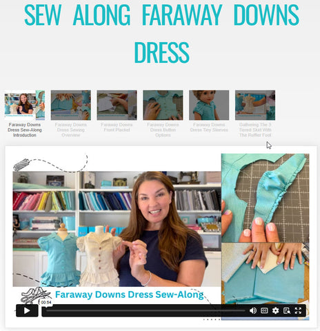 SWC Classes Sew Along Faraway Downs Dress Master Class Video Course Pixie Faire