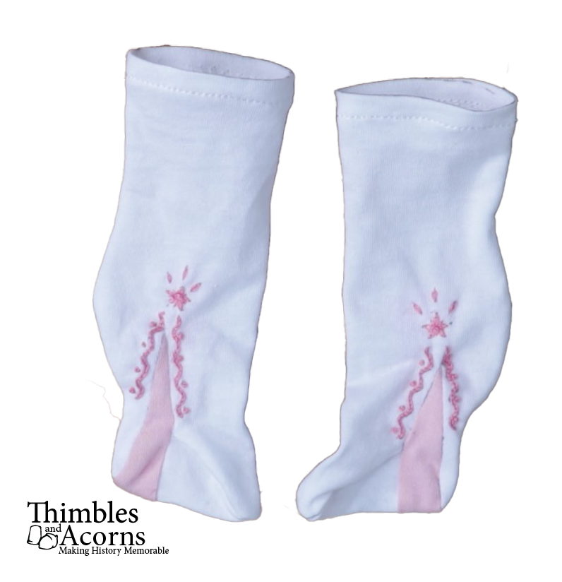 Thimbles and Acorns 18 Inch Historical Clocked Stockings Doll Clothes Pattern For 18" Dolls Pixie Faire