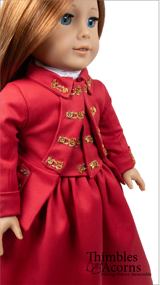 Thimbles and Acorns 18 Inch Historical 1776 Riding Habit 18" Dolls Clothes Pattern Pixie Faire