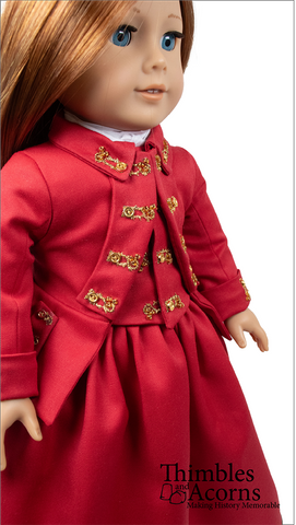 1776 Riding Habit 18" Dolls Clothes Pattern