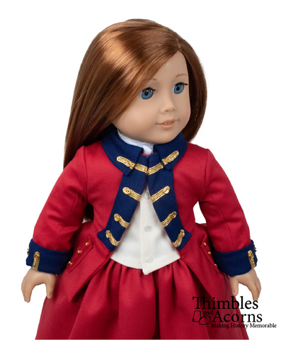 1776 Riding Habit 18" Dolls Clothes Pattern