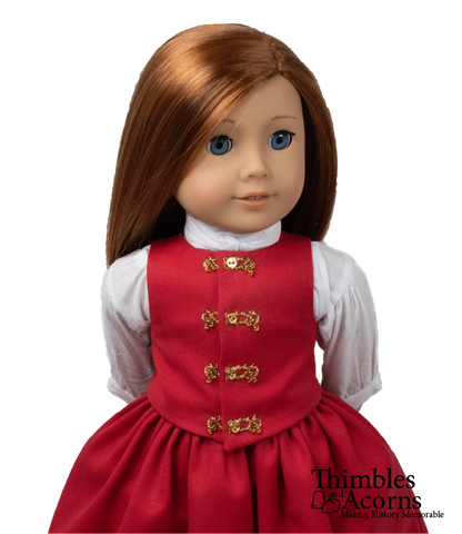 1776 Riding Habit 18" Dolls Clothes Pattern