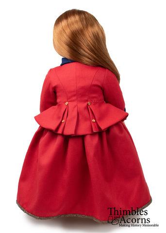 1776 Riding Habit 18" Dolls Clothes Pattern