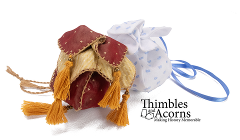 Thimbles and Acorns 18 Inch Historical Palestrina Petal Reticule 18" Doll Clothes Accessory Pattern Pixie Faire