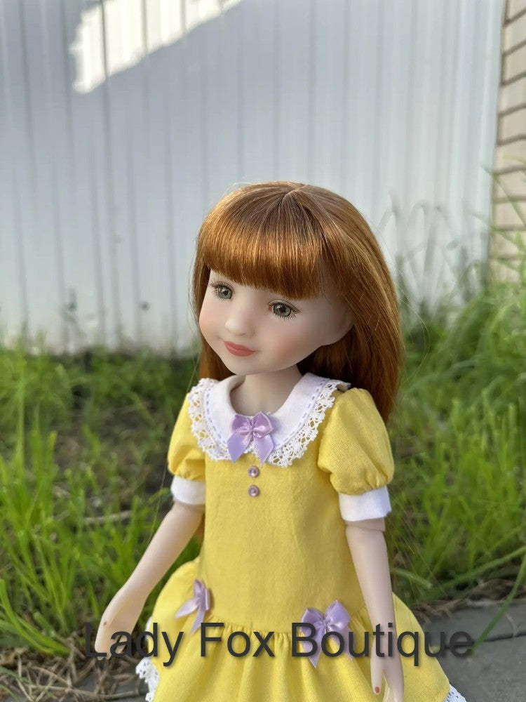 Lady Fox Boutique Ruby Red Fashion Friends Garden Whisper Dress 14.5-15 Inch Doll Clothes Pattern Pixie Faire