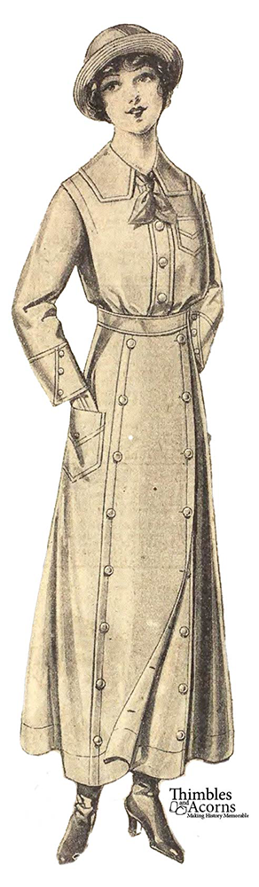 Thimbles and Acorns 18 Inch Historical Edwardian Bicycle Skirt 18" Doll Clothes Pattern Pixie Faire