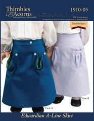 Thimbles and Acorns Edwardian A-Line Skirt 18