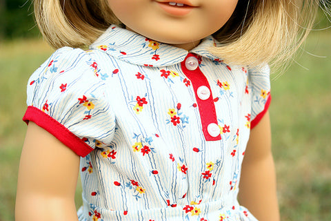 PF House Brand 18 Inch Historical 1930's Vintage Dress Pattern 18" Doll Clothes Pixie Faire