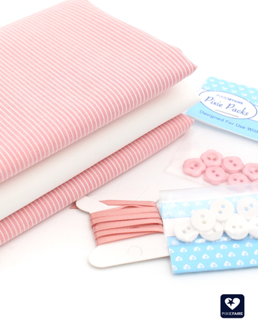 Pixie Faire Pixie Packs Pixie Pack 1940s Nursing Student - Tilda Tinystripe Pink Pixie Faire