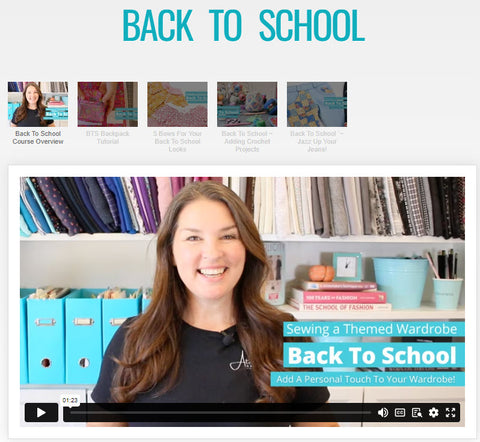 SWC Classes Sewing For Back To School Master Class Video Course Pixie Faire