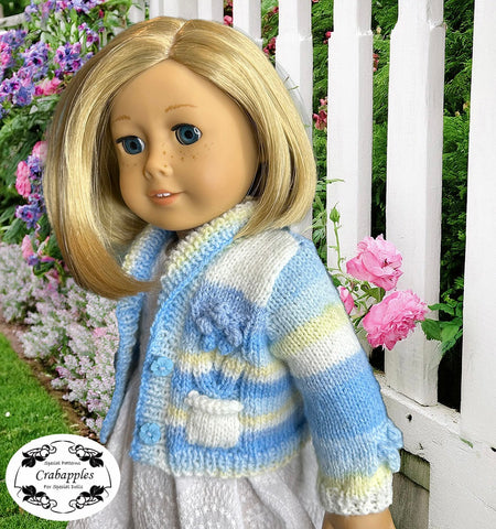 Crabapples Knitting Pocket Posies 18" Doll Clothes Knitting Pattern Pixie Faire