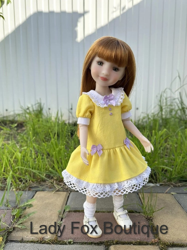 Lady Fox Boutique Ruby Red Fashion Friends Garden Whisper Dress 14.5-15 Inch Doll Clothes Pattern Pixie Faire