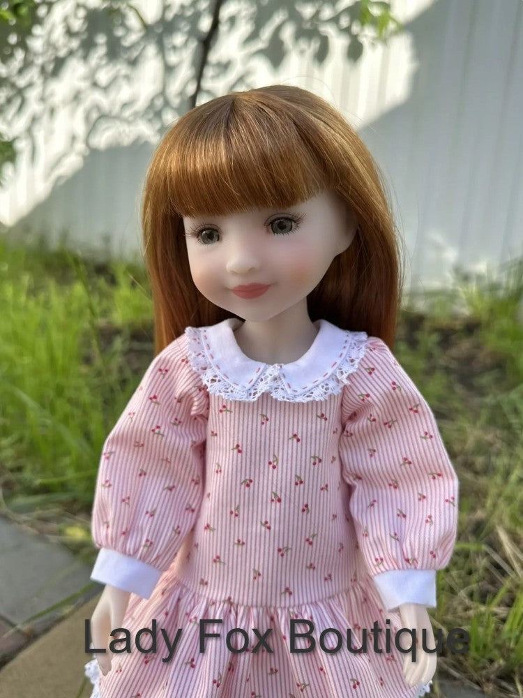 Lady Fox Boutique Ruby Red Fashion Friends Garden Whisper Dress 14.5-15 Inch Doll Clothes Pattern Pixie Faire