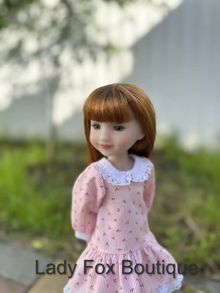 Lady Fox Boutique Ruby Red Fashion Friends Garden Whisper Dress 14.5-15 Inch Doll Clothes Pattern Pixie Faire