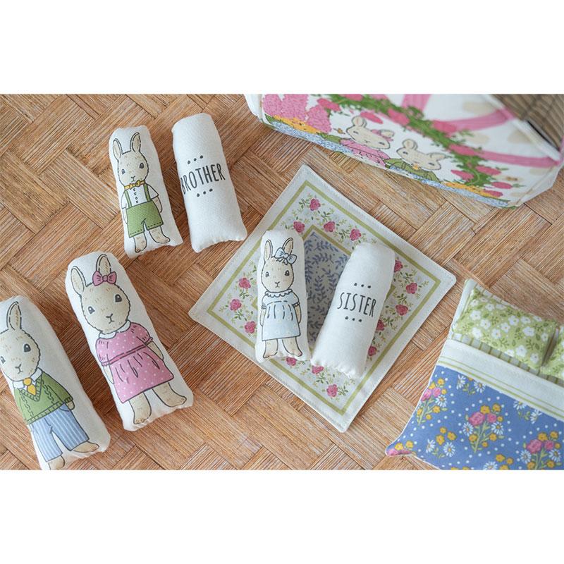 My Secret Garden Bunny Cottage Panel - Cloth Doll House Kit