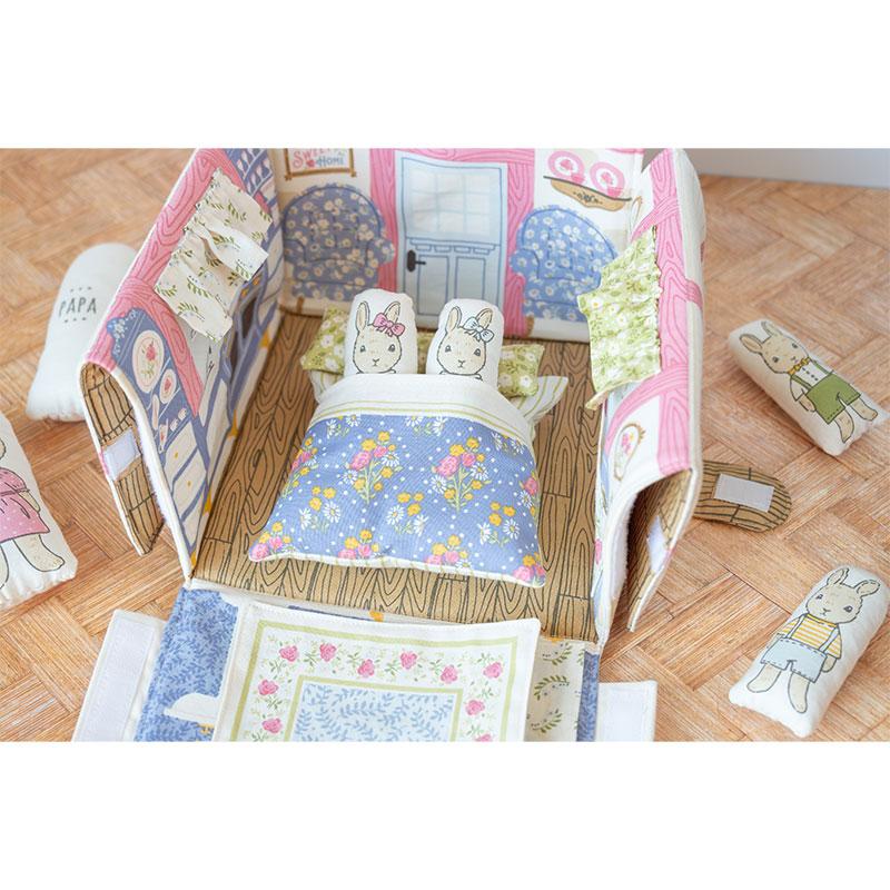 My Secret Garden Bunny Cottage Panel - Cloth Doll House Kit