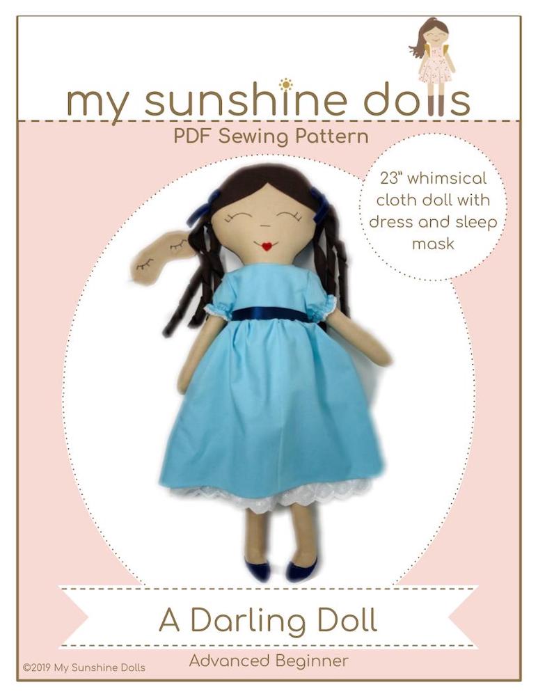 My Sunshine Dolls A Darling Doll 23 Cloth Soft Doll PDF Sewing Pattern My Sunshine Dolls A Darling Doll 23 Cloth Soft Doll PDF Sewing Pattern