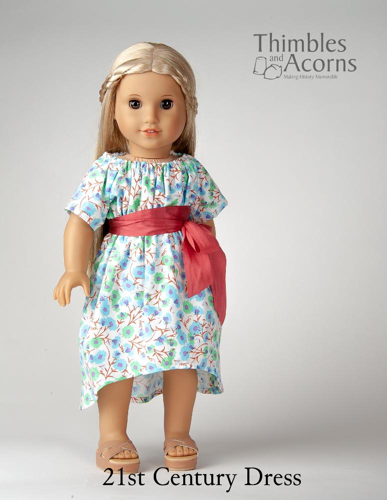Thimbles and Acorns 18 Inch Historical SWC 2024 Bonus A Piece of History Dress 18" Doll Clothes Pattern Pixie Faire