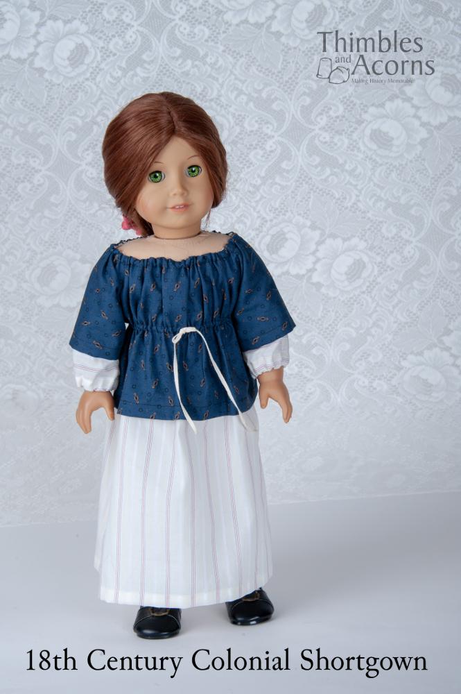 Thimbles and Acorns 18 Inch Historical SWC 2024 Bonus A Piece of History Dress 18" Doll Clothes Pattern Pixie Faire