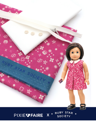 Pixie Faire Pixie Packs Pixie Pack - Bunny Bloom Woodland Park Ruby Star -  Abbey Road A-line Dress Kit Pixie Faire