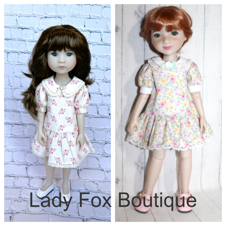 Lady Fox Boutique Ruby Red Fashion Friends Garden Whisper Dress 14.5-15 Inch Doll Clothes Pattern Pixie Faire