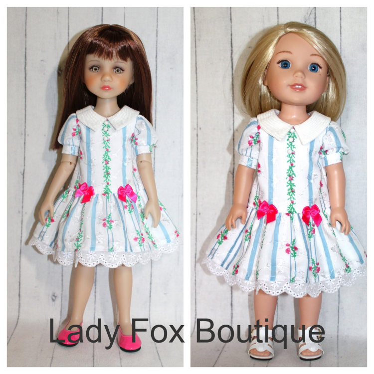 Lady Fox Boutique Ruby Red Fashion Friends Garden Whisper Dress 14.5-15 Inch Doll Clothes Pattern Pixie Faire