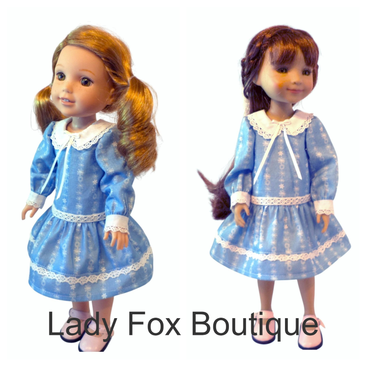 Lady Fox Boutique Ruby Red Fashion Friends Garden Whisper Dress 14.5-15 Inch Doll Clothes Pattern Pixie Faire