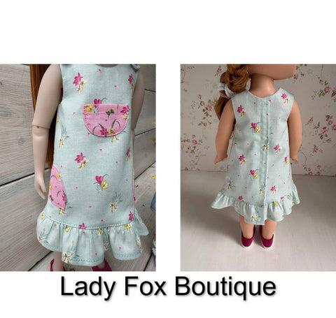 Lady Fox Boutique Ruby Red Fashion Friends Zina Dress 14.5-15" Doll Clothes Pattern Pixie Faire