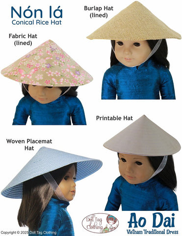 Doll Tag Clothing 18 Inch Historical Ao Dai Vietnam Traditional Dress 18" Doll Clothes Pixie Faire