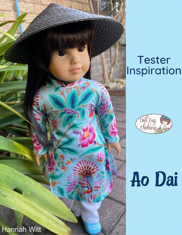 Doll Tag Clothing 18 Inch Historical Ao Dai Vietnam Traditional Dress 18" Doll Clothes Pixie Faire